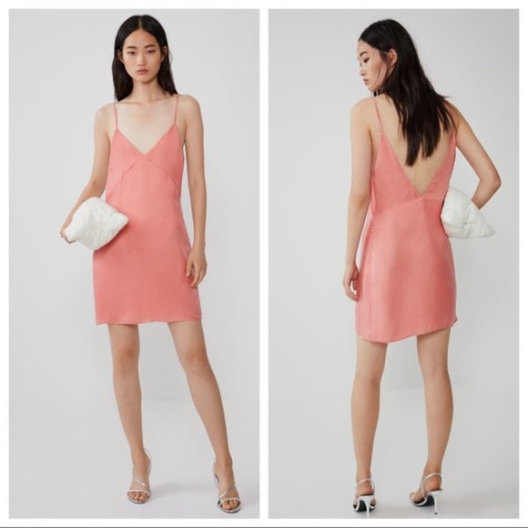 Zara Chic Relaxed Fit Halter Drape Mini Dress Size Medium - Picture 1 of 15